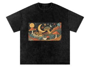 Cosmo Vibes Tee - Snow Washed Oversized Cotton T-Shirt