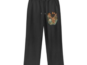 loose fit fleece straight leg pants