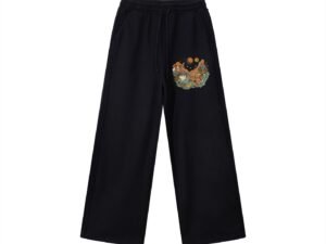 contrast tape straight leg sweatpants